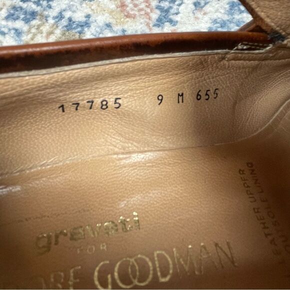 GRAVATI for Bergdorf Goodman Elegant Brown Leather Slip-On Loafers main image 5